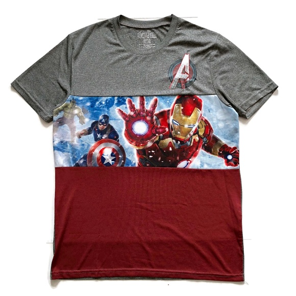Avengers Age Of Ultron Shirt Iron Man Graphic Tee - Picture 1 of 3